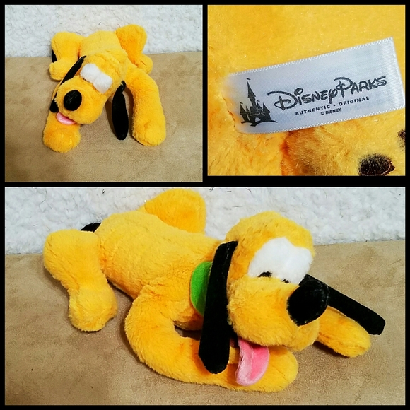 Vintage Disney Parks Authentic Plush Pluto Toy Dog - Picture 2 of 11